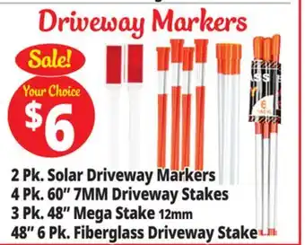 Ocean State Job Lot Driveway markers offer