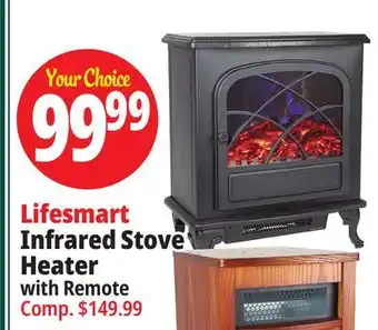 Ocean State Job Lot Lifesmart infrared electric fireplace stove heater with remote offer
