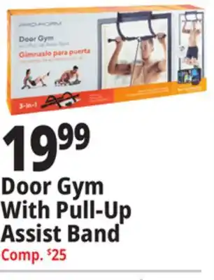 Ocean State Job Lot Door gym with pull-up assist band offer