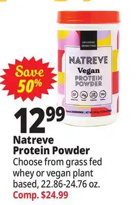 Ocean State Job Lot Natreve protein powder offer