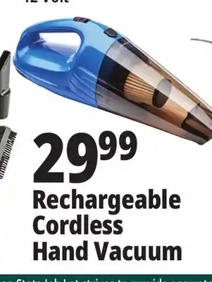 Ocean State Job Lot Rechargeable cordless hand vacuum offer