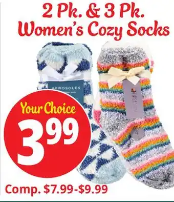 Ocean State Job Lot 2 pk, & 3 pk. women's cozy socks offer