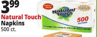 Ocean State Job Lot Natural touch napkins offer