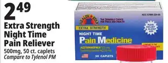 Ocean State Job Lot Extra strength night time pain reliever offer