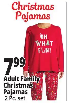 Ocean State Job Lot Adult family christmas pajamas offer