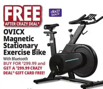 Ocean State Job Lot Ovicx magnetic stationary exercise bike with bluetooth offer