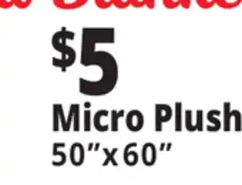 Ocean State Job Lot Micro plush offer