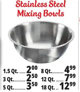 Ocean State Job Lot Stainless steel mixing bowls offer
