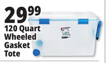 Ocean State Job Lot 120 quart wheeled gasket tote offer