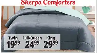 Ocean State Job Lot Sherpa comforters offer