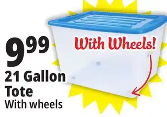 Ocean State Job Lot Gracious living tote with lid, 21 gal offer