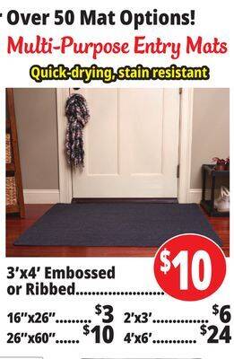 Ocean State Job Lot Multi-purpose entry mats offer