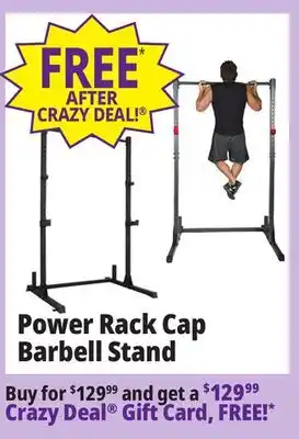 Ocean State Job Lot Papababe barbell power rack with 800 lb weight capacity offer