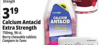 Ocean State Job Lot Calcium antacid 750 mg tablets, 96 count offer