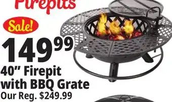 Ocean State Job Lot 40 firepit with bbq grate offer