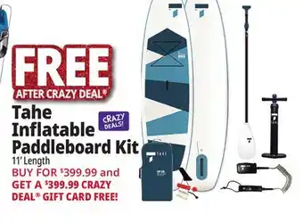 Ocean State Job Lot Tahe inflatable paddleboard kit offer