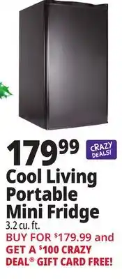Ocean State Job Lot Cool living 3.2 cu. ft portable mini fridge offer