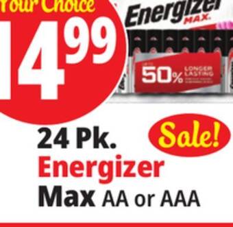 Ocean State Job Lot 24 pk. energizer max multipack batteries offer