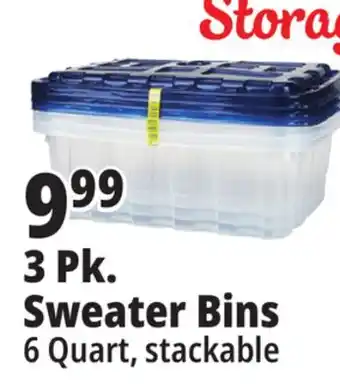 Ocean State Job Lot 3 pk. sweater bins offer