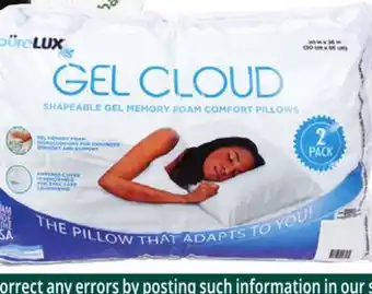 Ocean State Job Lot 2 pk. gel cloud memory foam offer