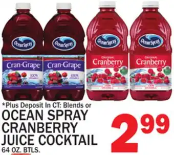 C Town Ocean spray cranberry juice cocktail offer