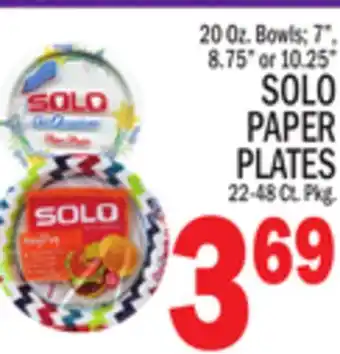 C Town Solo paper plates offer