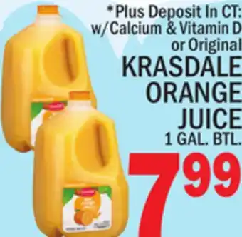 C Town Krasdale orange juice offer