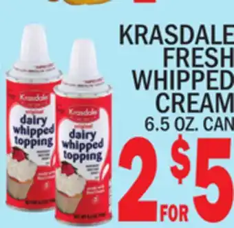 C Town Krasdale fresh whipped cream offer