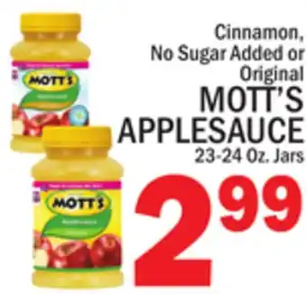 C Town Mott's applesauce offer