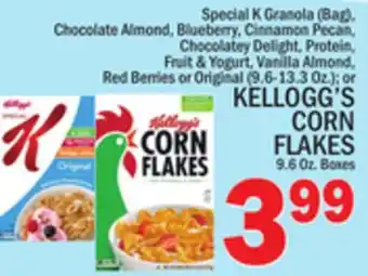 C Town Kellogg's corn flakes 9.6 oz. boxes offer