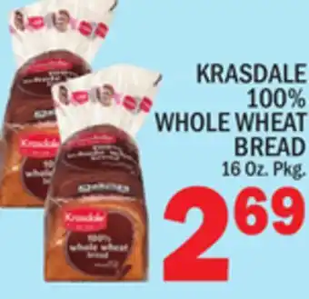 C Town Krasdale 100% whole wheat bread offer
