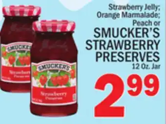 C Town Smucker's strawberry preserves offer