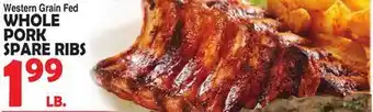 Bravo Supermarkets Whole pork spare ribs offer