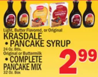 C Town Original krasdale pancake syrup 24 oz. btls offer