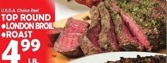 Bravo Supermarkets Round top round london broil roast offer
