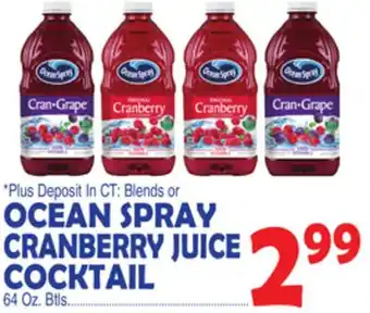 Bravo Supermarkets Ocean spray cranberry juice cocktail offer