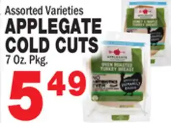 Bravo Supermarkets Applegate cold cuts offer