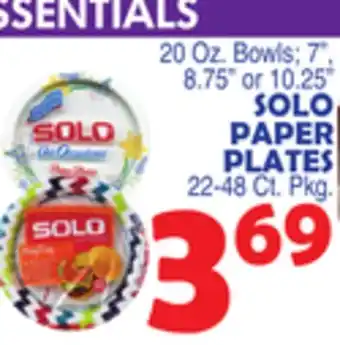 Bravo Supermarkets Solo paper plates offer