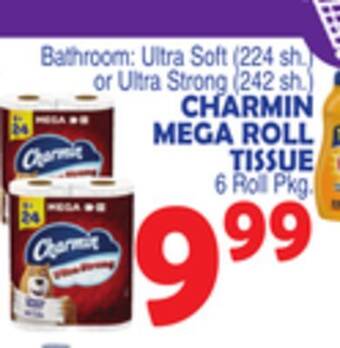 Bravo Supermarkets Charmin mega roll tissue, 6 roll pkg offer