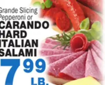 Bravo Supermarkets Carando hard italian salami offer