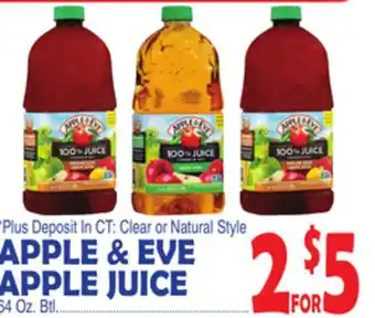 Bravo Supermarkets Apple & eve apple juice offer