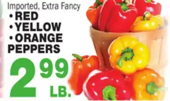 Bravo Supermarkets Red, yellow, orange peppers offer