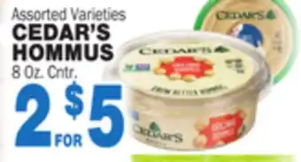 Bravo Supermarkets Cedar's hommus offer