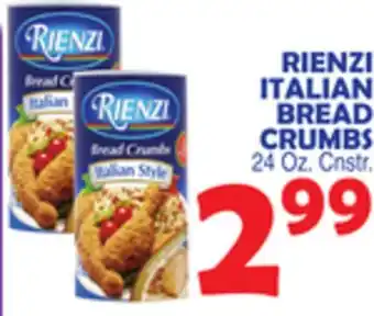 Bravo Supermarkets Rienzi italian bread crumbs offer