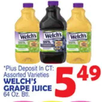 Bravo Supermarkets Welch's grape juice offer