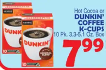 Bravo Supermarkets Dunkin' coffee k-cups offer