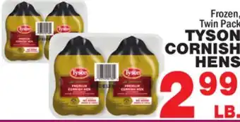 Bravo Supermarkets Tyson cornish hens offer