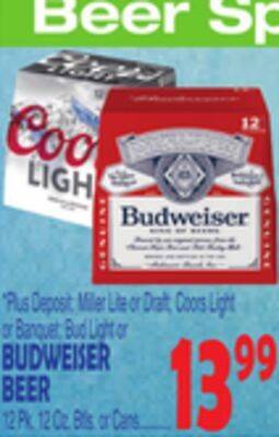 Bravo Supermarkets Budweiser beer offer