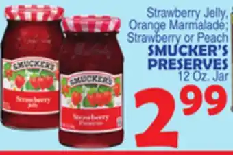 Bravo Supermarkets Smucker's preserves offer
