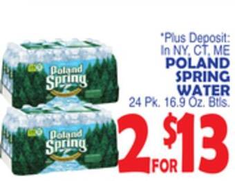 Bravo Supermarkets Poland spring water offer